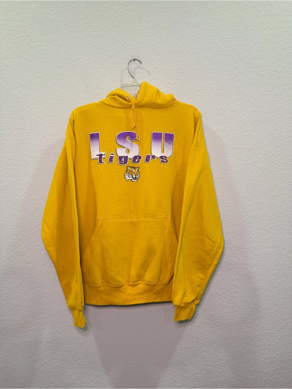 LSU Tigers Yellow Hoodie Sweatshirt - L